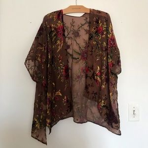 Velvet Floral Kimono